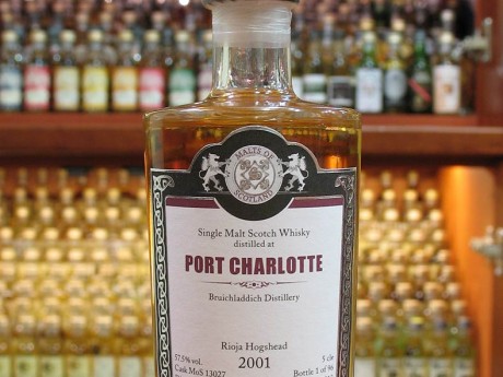 Port  Charlotte  2001 – 57.5%   Rioja  Hogshead